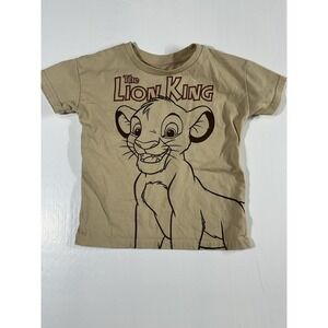Disney The Lion King Toddler Boys Short sleeve Tshirt Beige Short Sleeve Size 4T
